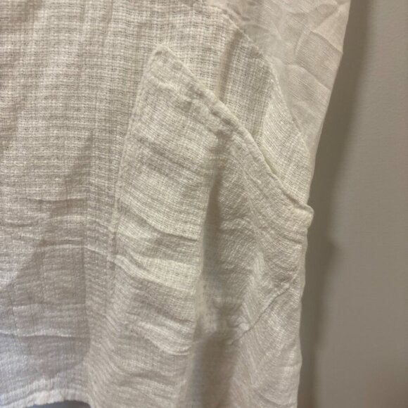 BELLA AMORE 100% Linen Made in Italy Summer Blouse in white size ?XL - Picture 3 of 13